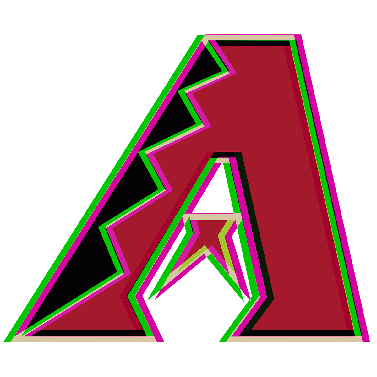 Phantom Arizona Diamondbacks logo decal supplier